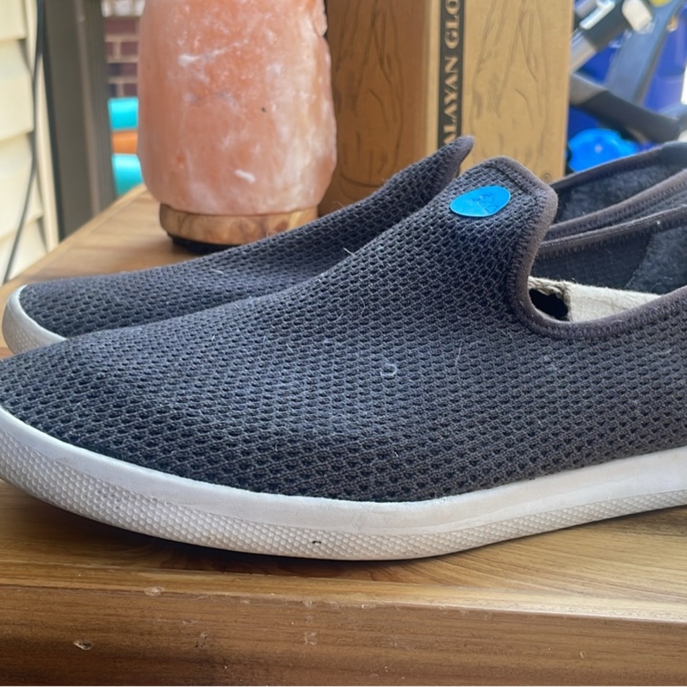 Allbirds Gray and White Slip-On Loafers